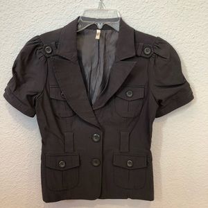 Short Sleeved Grey Jean Jacket